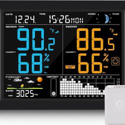 Weather Station Indoor Outdoor with Large Display