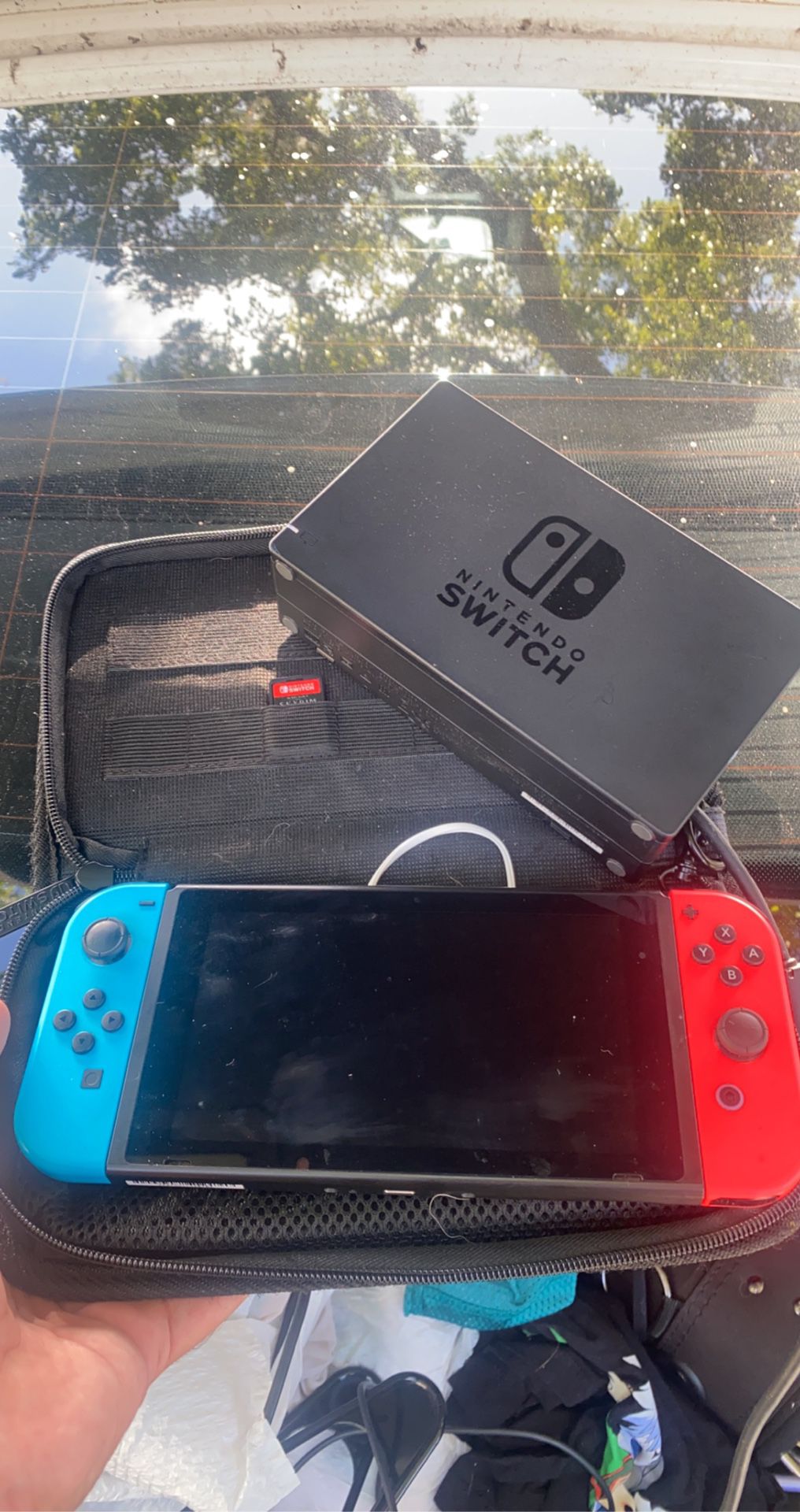 Nintendo Switch With Games, Case, Memory Card, Headphones 