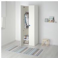 Ikea Wardrobe Stuva / Folga with Grundlig wire drawers White