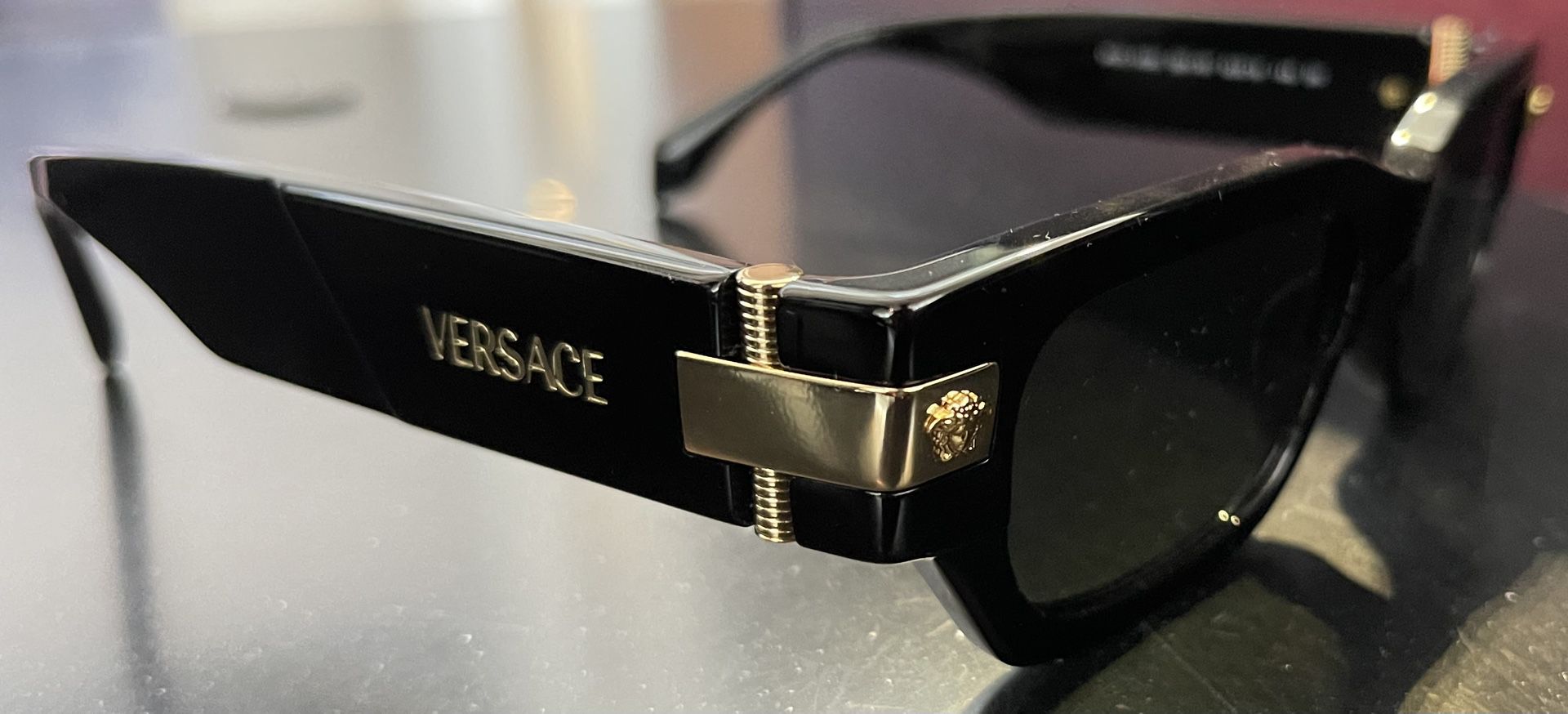Brand New Black Versace Sunglasses With Case