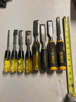 Chisels various sizes brands and widths