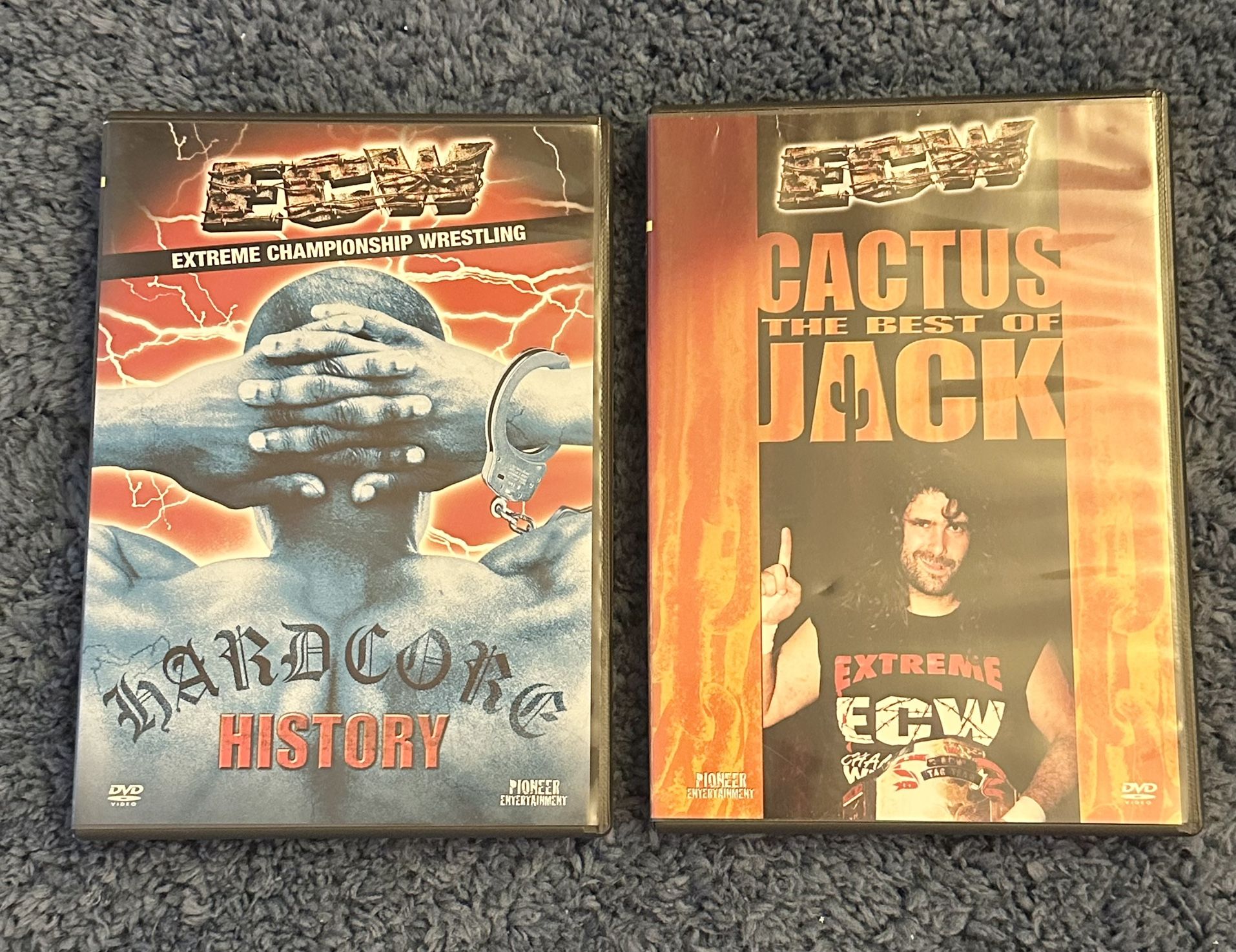 Lot Of 2 ECW DVD Compilations - Hardcore History/The Best Of Cactus Jack 2001