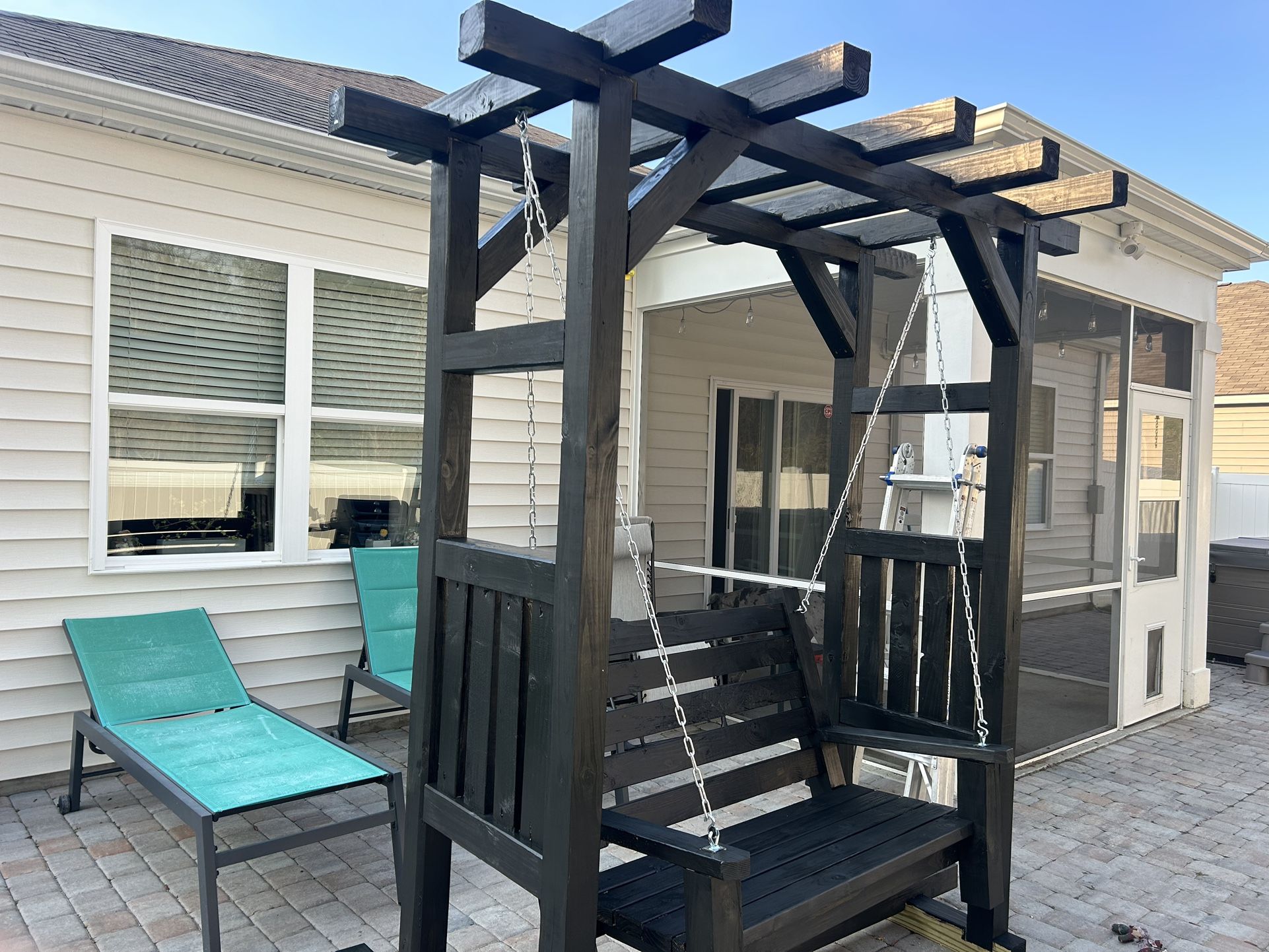 Handmade Custom Free Standing Porch Swing