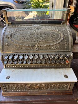 Antique Brass National Cash Register NCR 1(contact info removed) Model 346-G