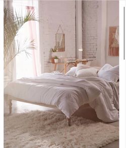 Wood King Bed Frame / Sealy Posturepedic Mattress