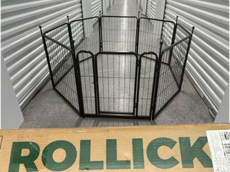 New FXW Rollick Adjustable Dog Rabbit PlayPen 8 Panels 24" High Metal Door Collapsible Camping Outdoors