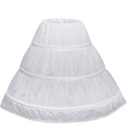 Abaowedding 3-Hoop Crinoline Skirt for Girls