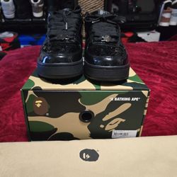 Bapesta All Black Men Size 9