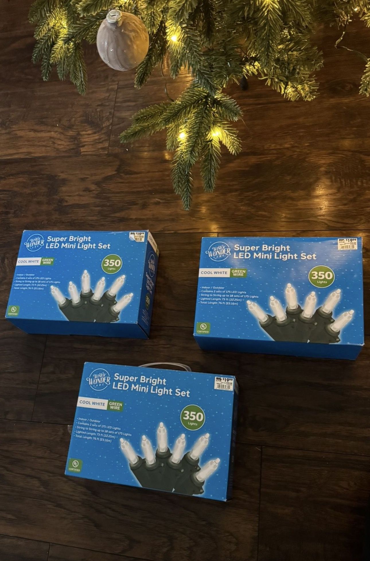 3 - brand new boxes of 350 each super bright LED  mini light sets !  