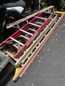 6’ A-frame and extra long heavy duty extension ladders