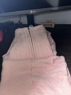 Pink Crop Sweater & Shorts (set)