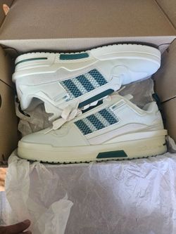 Adidas Low-Top Sneakers White and Green Size 11