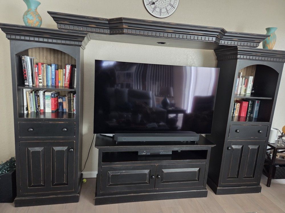 Four Piece Solid Wood Entertainment Center
