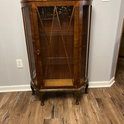 Vintage Bow Front China Cabinet