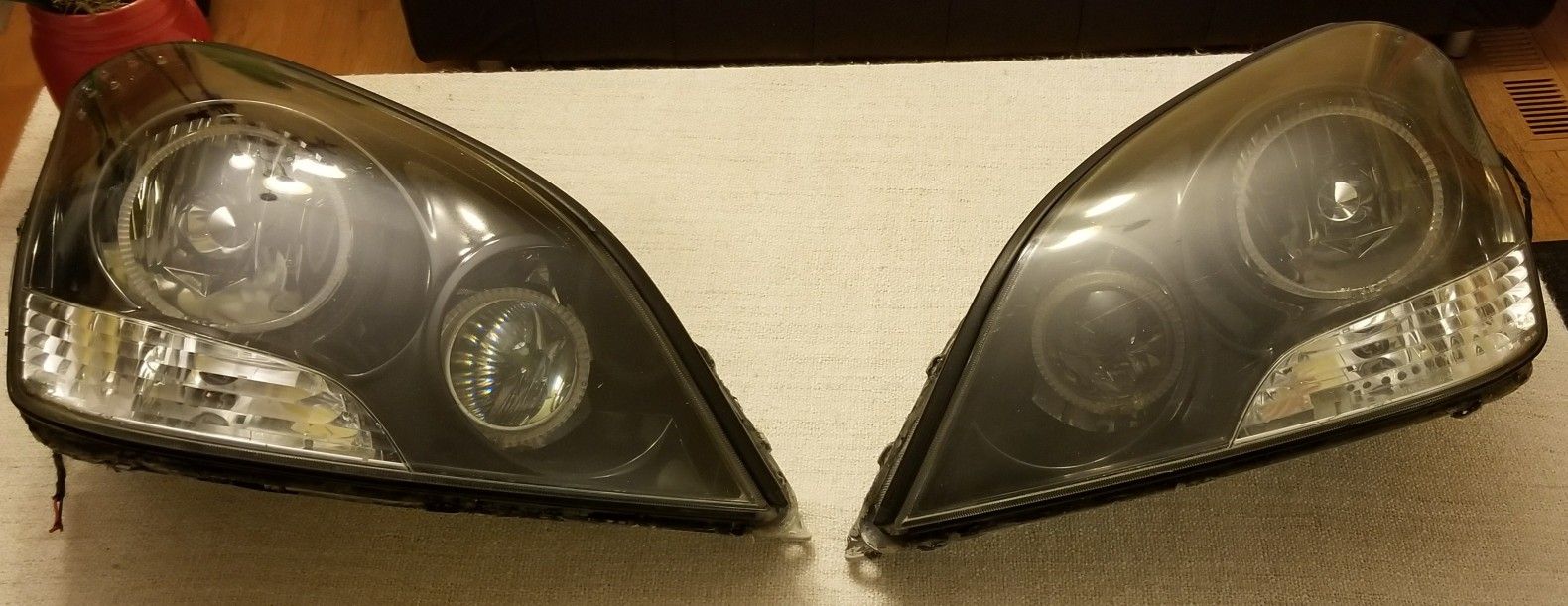 2001-2003 JDM Black Housing Headlights for LS430 Lexus