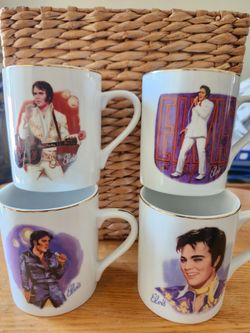 1985 Elvis 50th Anniv. Mugs (4)