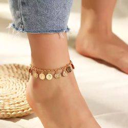 New Fashion  Vintage Metal Tassel  Chain Anklets