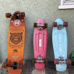 DUSTERS KODIAK LONGBOARD SKATEBOARD DECK-9.75x36 SUNBURST ORG