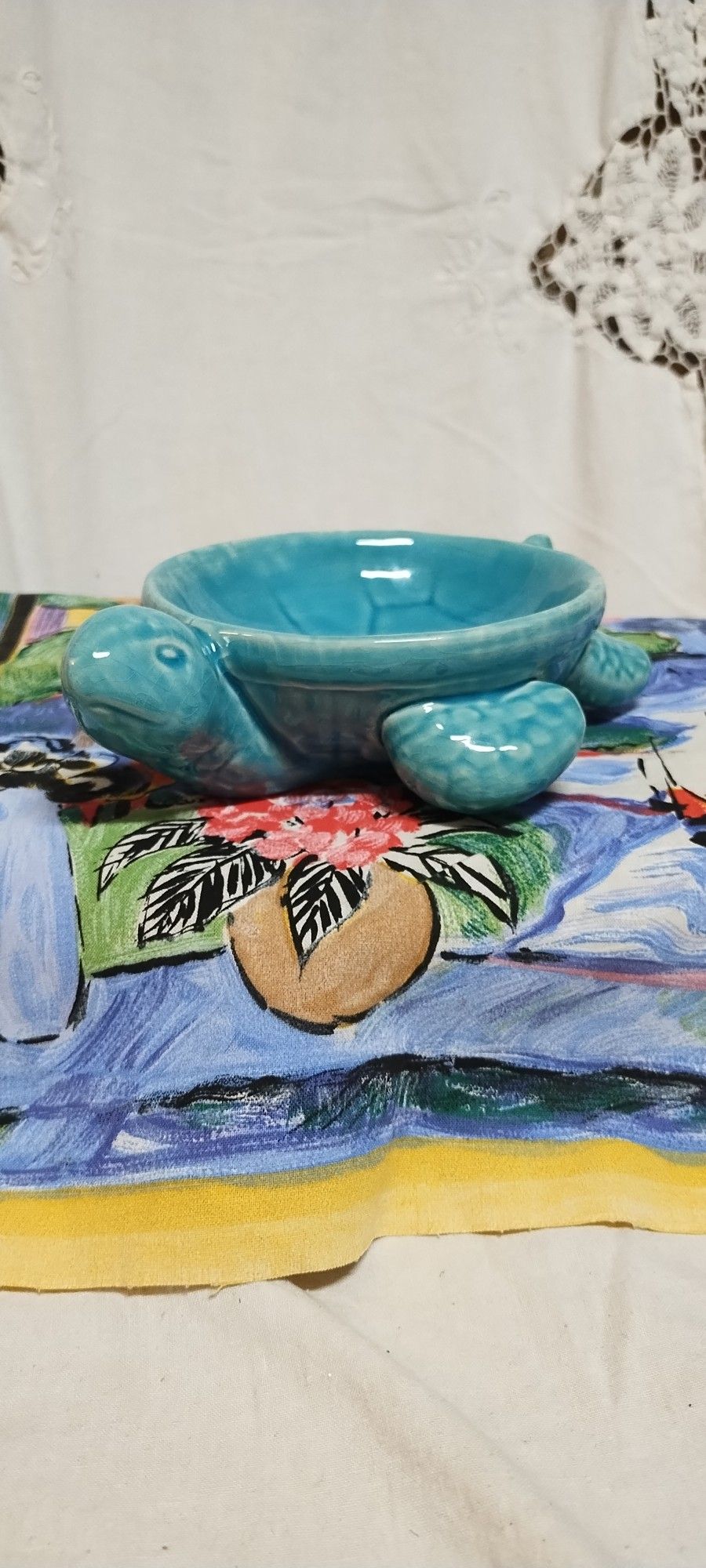 Aqua Sea Turtle Table Decor