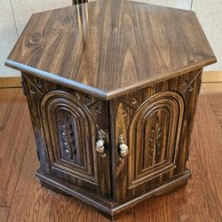 Mid-Century Hexagonal End Table