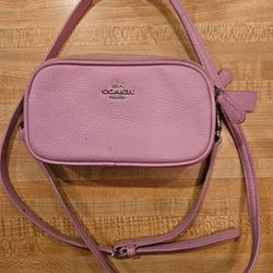Coach Pink Leather Crossbody Bag