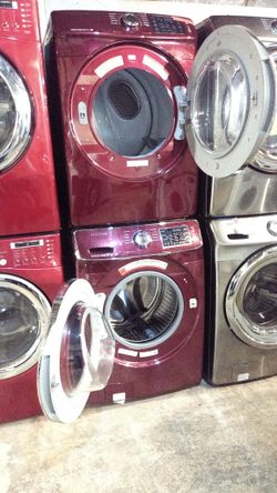 Samsung front load washer and dryer set working perfectly with 4 months warranty