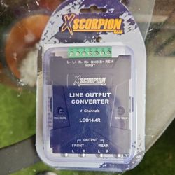 Xscorpion LC014.4R 4 Channel Line Level To Low Level RCA Converter 