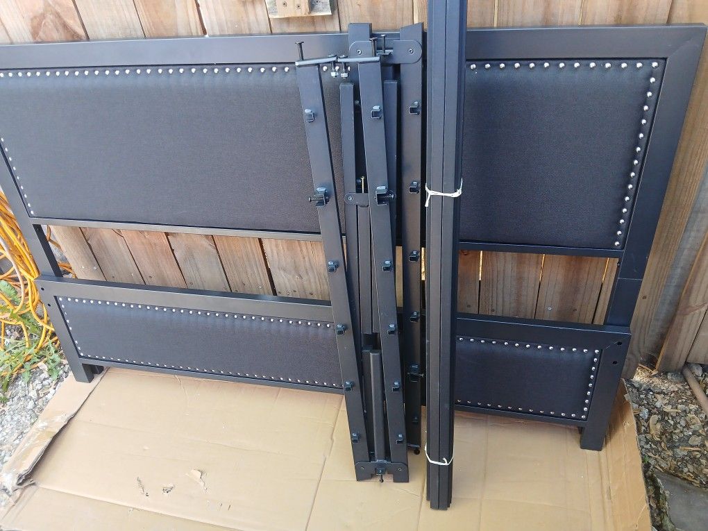 New Black Sturdy Queen Bed Frame, No Box Spring Needed.
