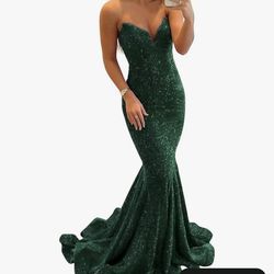 Green mermaid dress