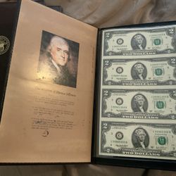Uncut Sheet Two Dollar Bills -2003