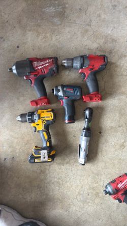 Mixed Power Tool Lot – Milwaukee, DeWalt, Bosch