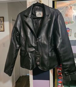 Women's faux leather jacket