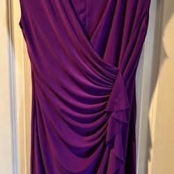 Black Label by EvanPicone Wrap Purple Dress Size 8