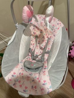 Baby Swing Bouncer Seat Pink Floral