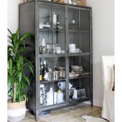 World market Curio Metal Cabinet Large 48x71.5x20