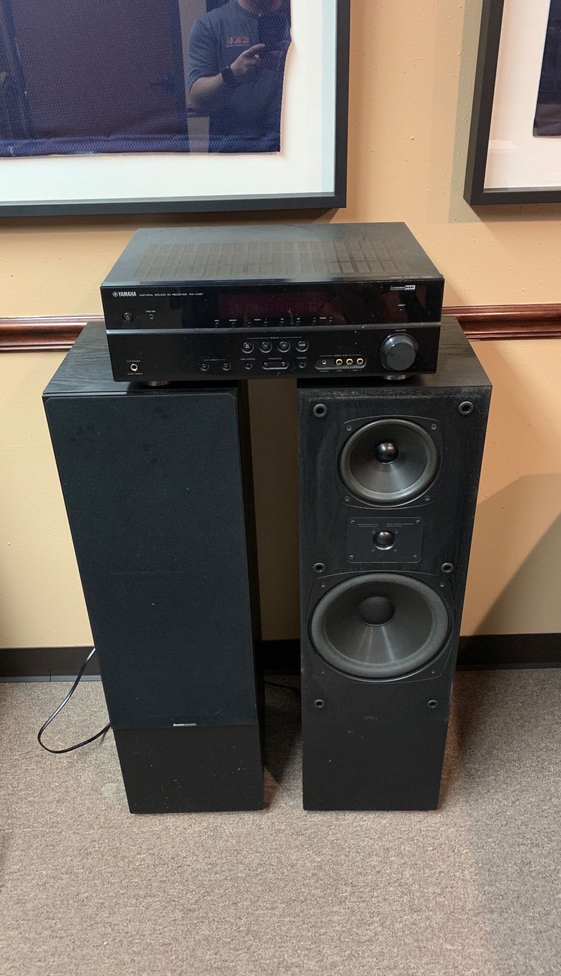 Yamaha receiver with Boston Acoustic speakers