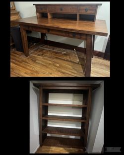 Asian style desk and bookcase - cool Zen look
