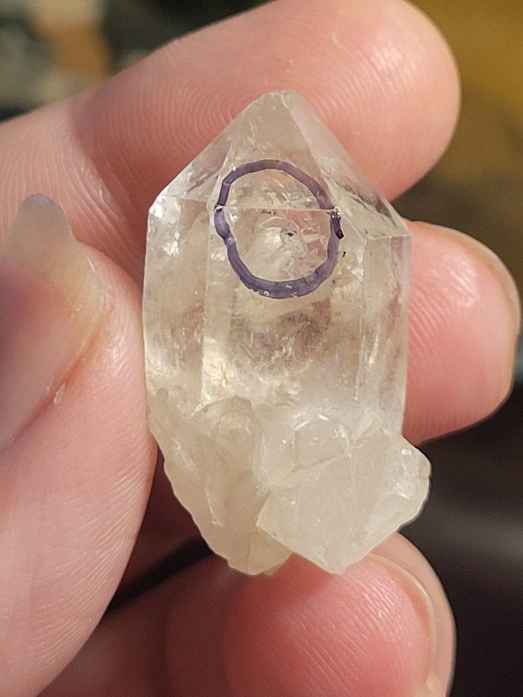Rare Herkimer Diamond W/ MOVING CARBON INCLUSION 74.60ct > 1.6"