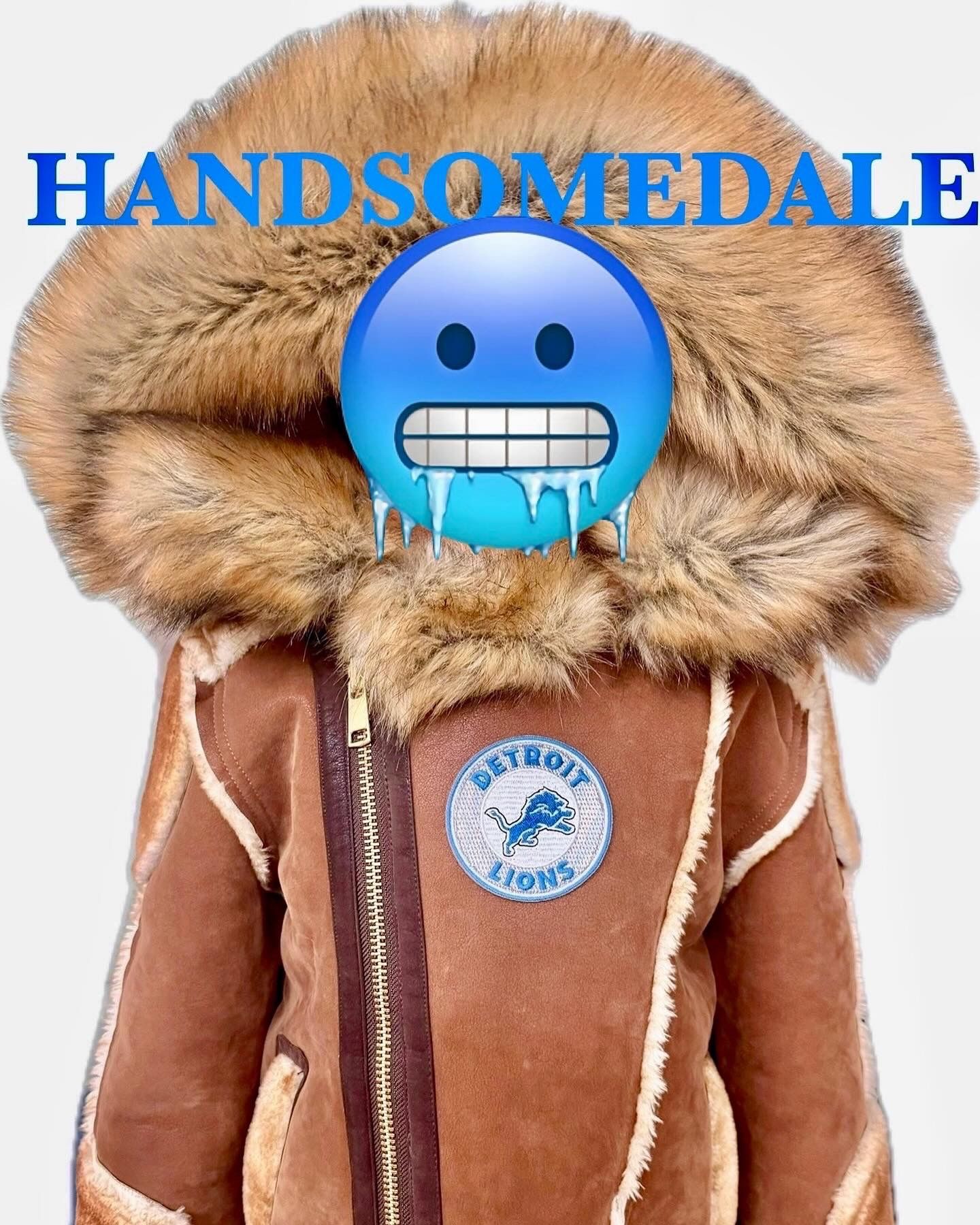 Kids Size 8 Cozy Shearling and Fur Detroit Lions Jacket