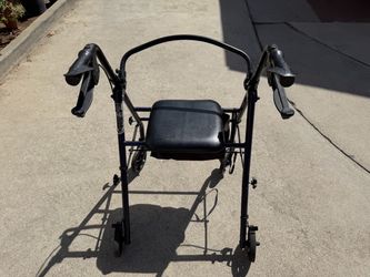 Black Rollator Walker with Seat
