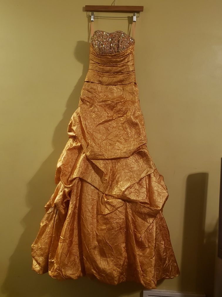 Special Event Beautiful Dress Golden Yellow