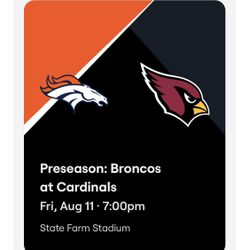 Denver Broncos vs. Arizona Cardinals 2023 Matchup Tickets