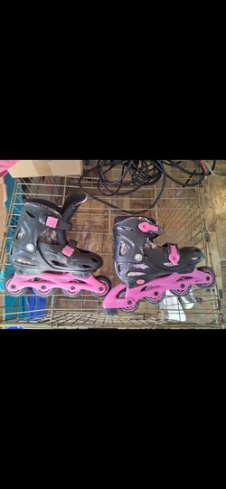Kids Black and Pink Inline Skates size 1-4