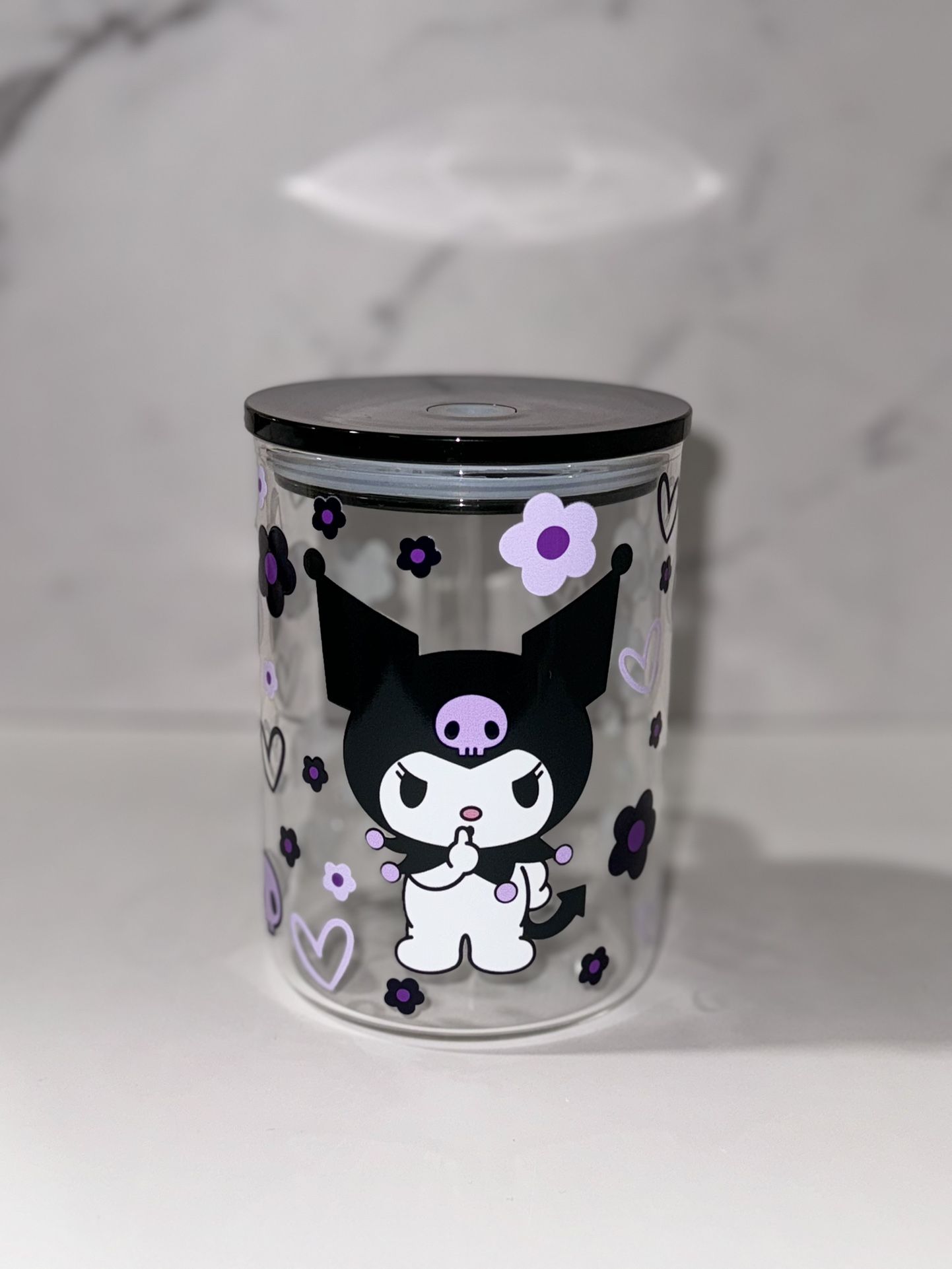 Kuromi 17oz Glass Mug