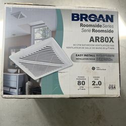 New Broan Bathroom Exhaust Fan AR80X