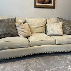 Beige Contemporary Couch