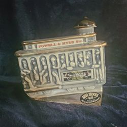 Ezra Brooks San Francisco Street Car Whiskey Decanter

