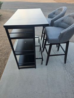 Home Kitchen Island Bar And Bar Stool Set