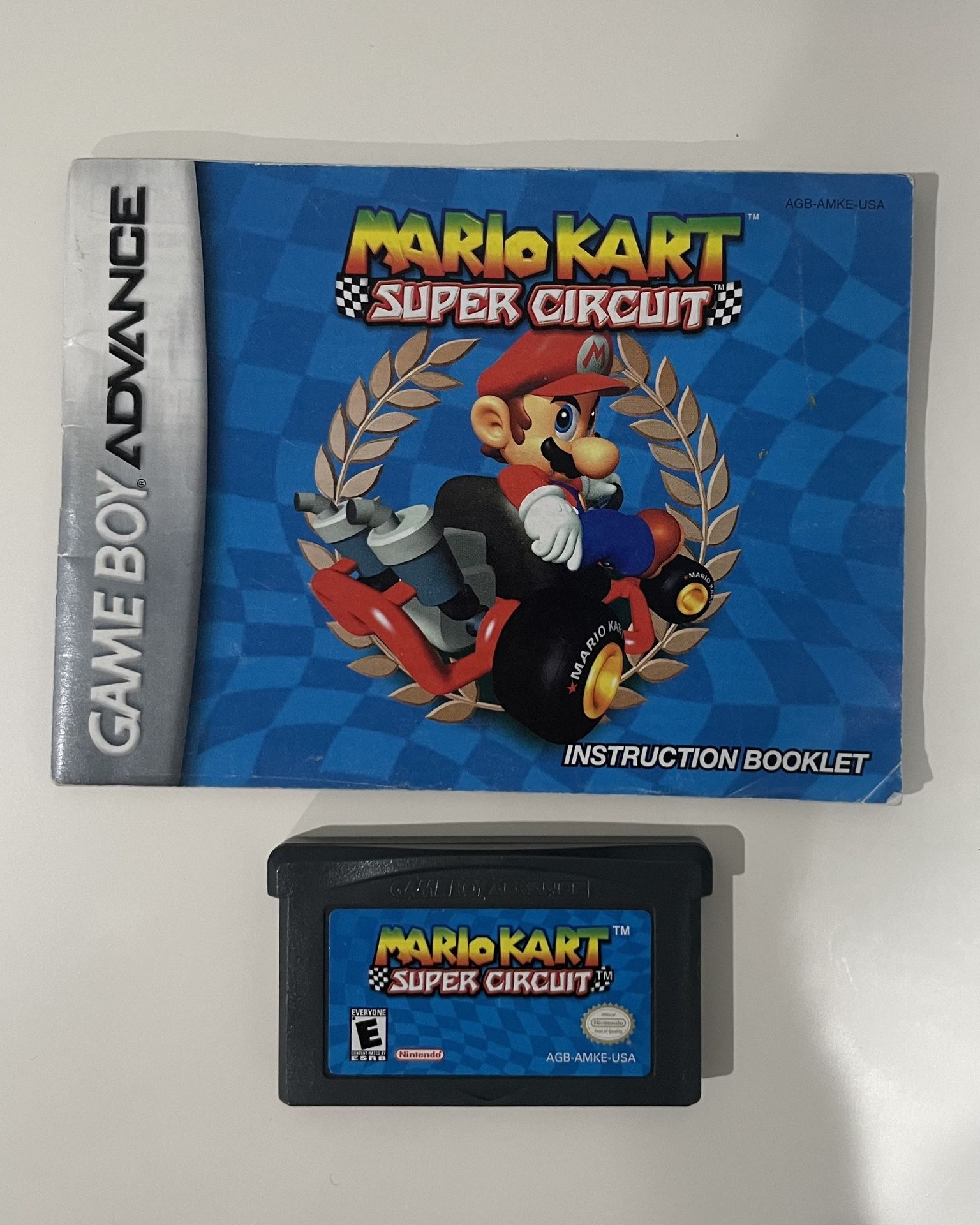 Mario Kart Super Circuit Game & Manual Nintendo Game Boy Advance GBA Tested Authentic Original Owner 