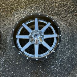 22x12.50 Rims 6 Lug Chevy Almost Perfect Condition 